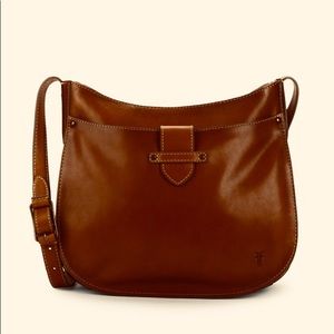Frye Leather Large Crossbody Cognac Olivia
